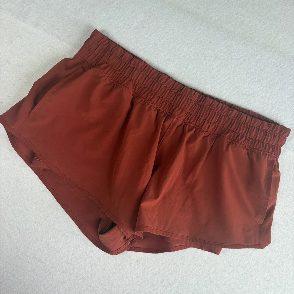 OFFLINE by Aerie hot stuff Lined Athletic Shorts Red Pockets Women's Medium